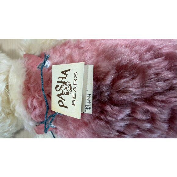 Pasha Bears Sharon Lederer Blush Mohair Artist Bear 2000 Signed Glass Eyes Tags - Picture 6 of 7